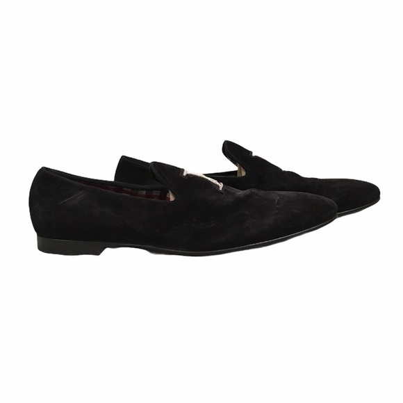 Louis Vuitton Mens Black Suede Slip On Shoes main image 6